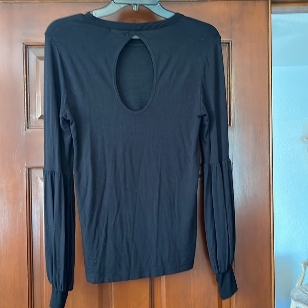 LNA keyhole back Poofed sleeve crewneck top size xs - Picture 5 of 5